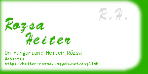 rozsa heiter business card