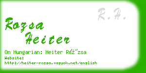 rozsa heiter business card